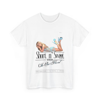 Short n' Sweet Tour Unisex Heavy Cotton Tee - Fun Retro Graphic T-Shirt