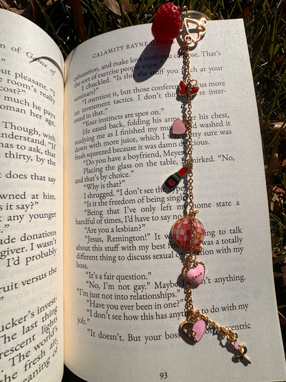 Strawberry Bookmark , Custom Charm bookmark